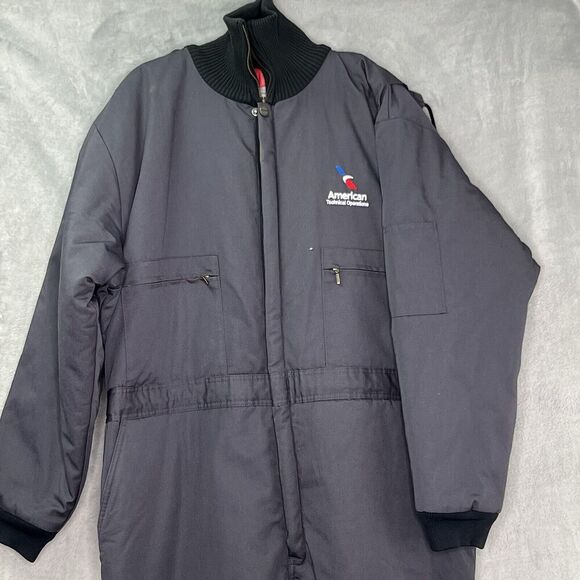 Steelguard American Airlines Work‎ Wear Hooded Winter Coveralls Mechanic Sz XL - Picture 3 of 16